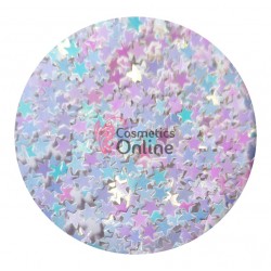 Decor pentru unghii NADP045RR Decoratiuni paiete Albe cu reflexii Pink LR33 - Stelute